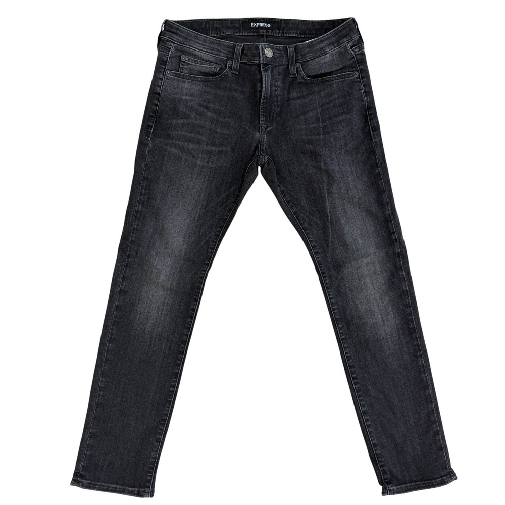 Express Grunge Rocker Skinny Jeans Mens Size 32x30 Edgy Sleek Street Style